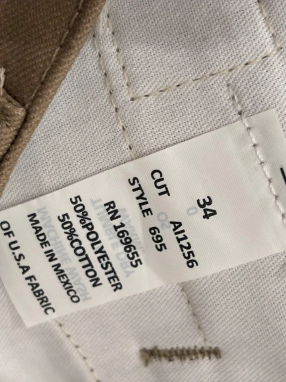 Ben Davis Genuine Ben's Workwear Pants Canvas Khaki Gorilla Mens 34X30 NWT